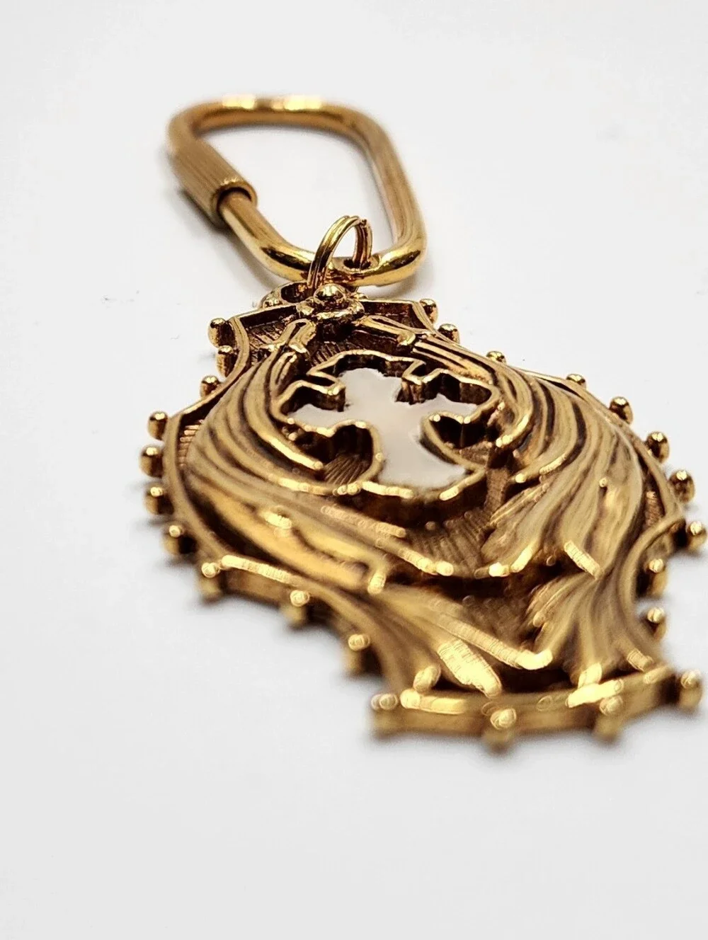 The Vatican Library Collection Goldtone Keychain Cross Purse Charm